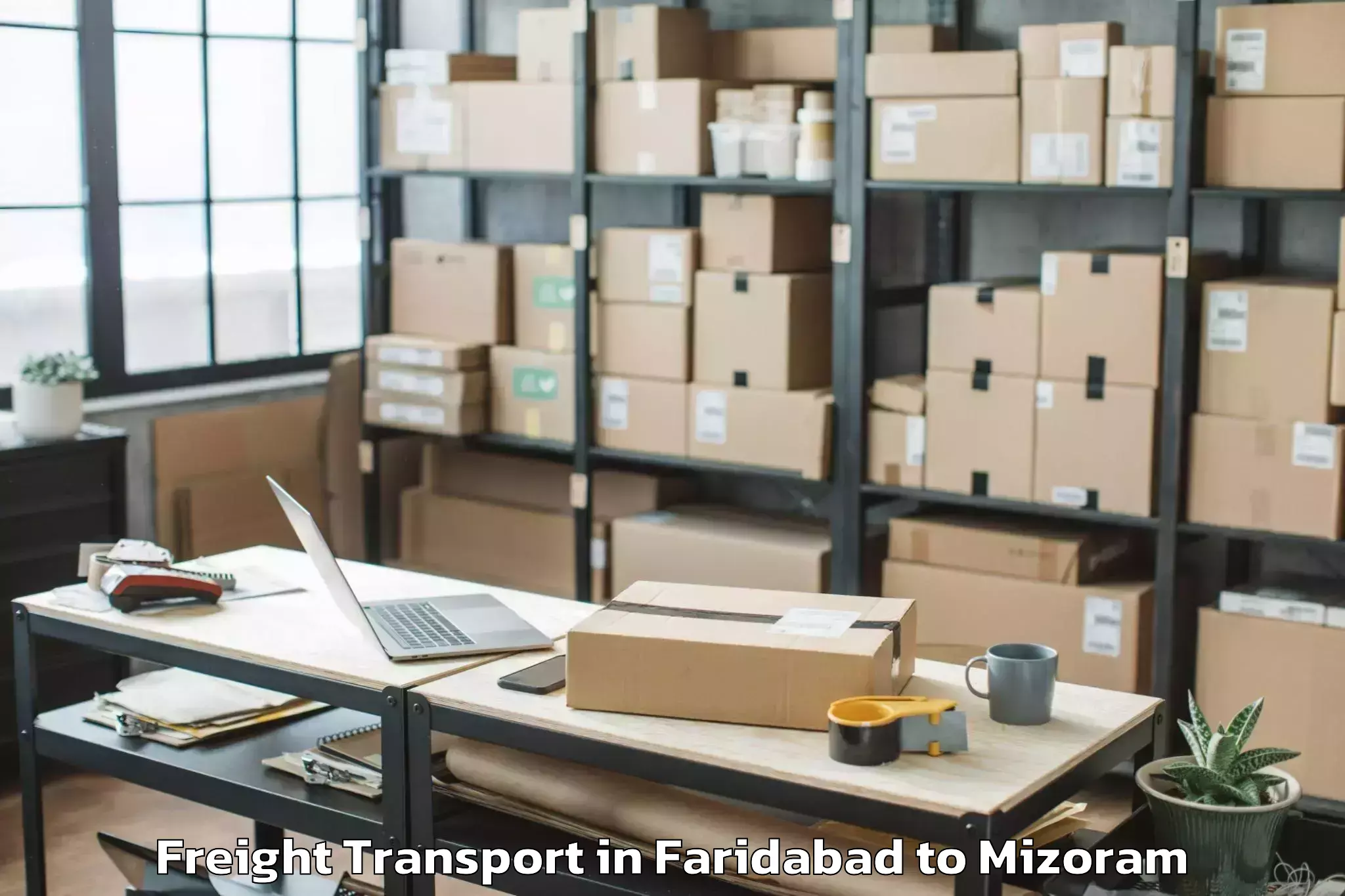 Trusted Faridabad to Siaha Freight Transport